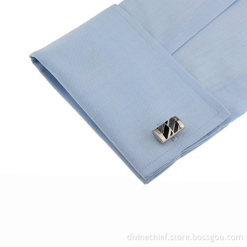 High Quality Men Enamel Cufflinks Custom Copper/Silver/Stainless Steel Cufflinks